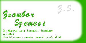 zsombor szemesi business card